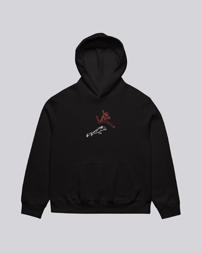 No Matter The Obstacle | Embroidered Oversized Hoodie | Black