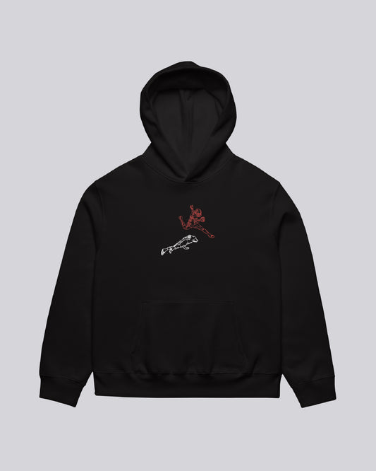 No Matter The Obstacle | Embroidered Oversized Hoodie | Black